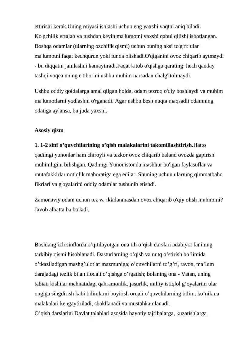 1-2-SINF O'QUVCHISINING O'QISH MALAKASINI TAKOMILLASHTIRISH 4