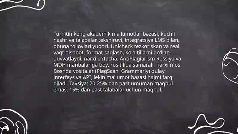 Magistrlik dissertatsiyasini tekshirish (antiplagat bilan ishlash) 4