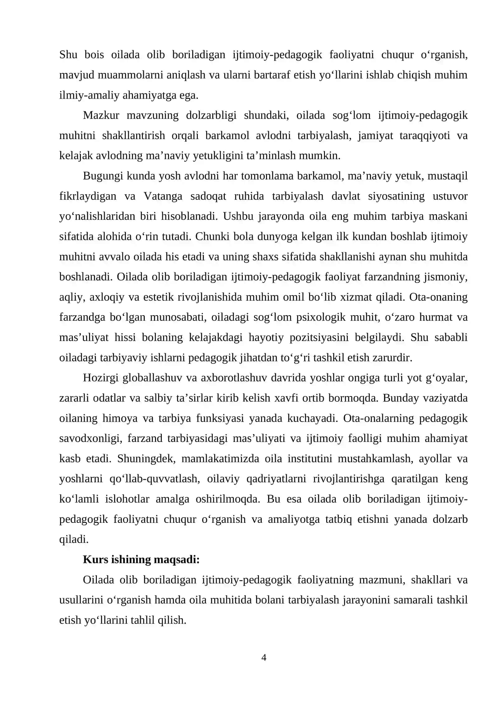 OILADA OLIB BORILADIGAN IJTIMOIY-PEDAGOGIK FAOLIYAT 4