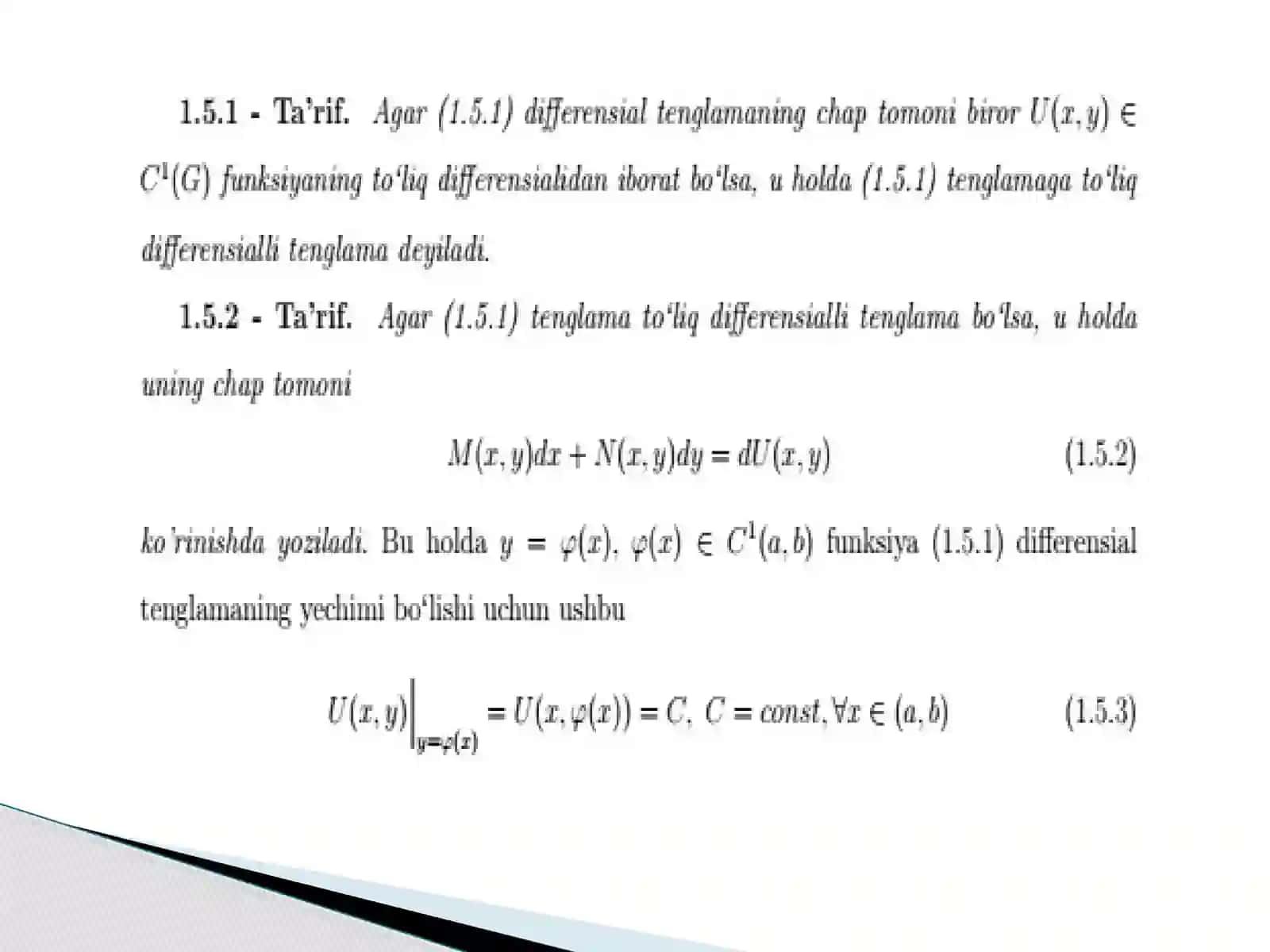 To’liq differensial tenglama 4