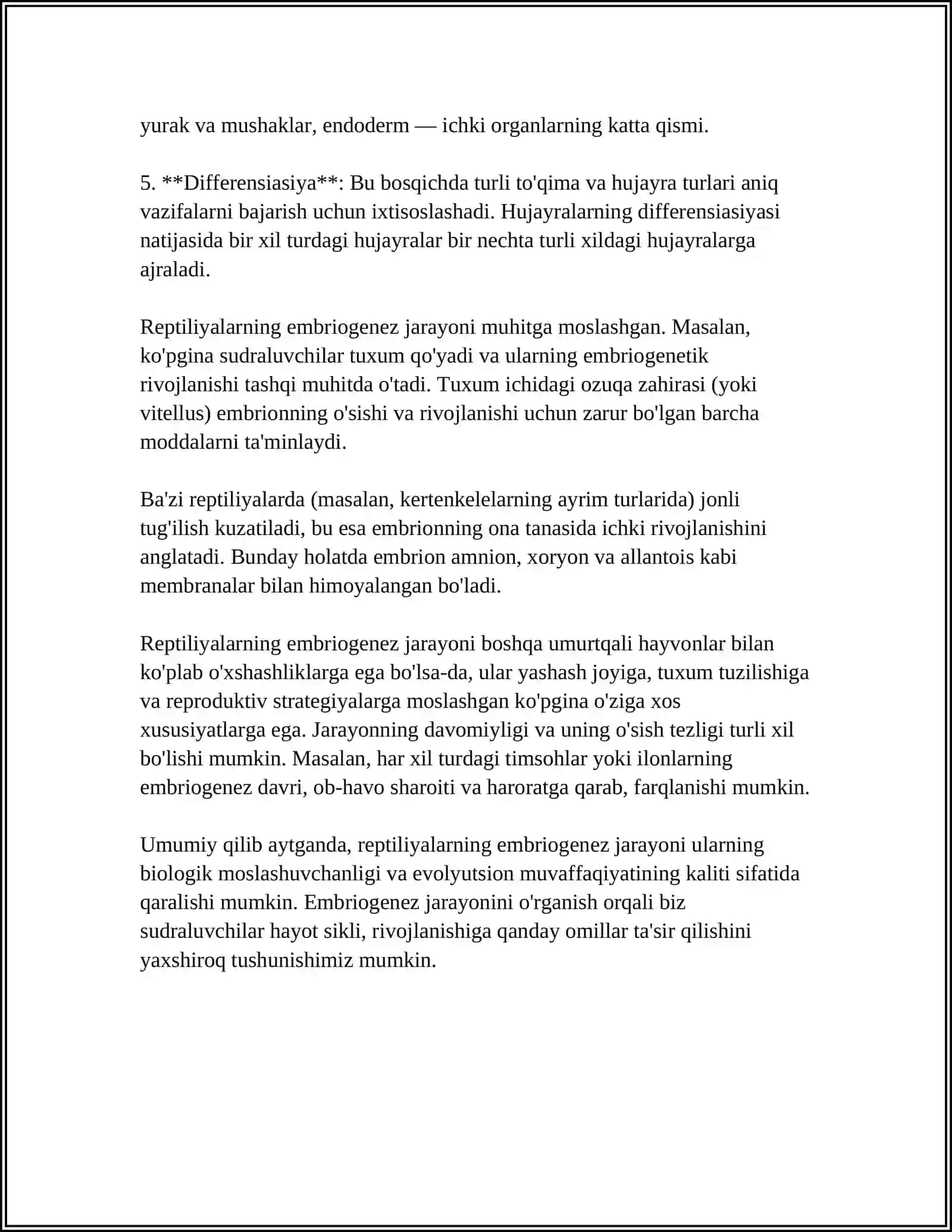 REPTILIYALARNING INDIVIDUAL RIVOJLANISH XUSUSIYATLARI 4