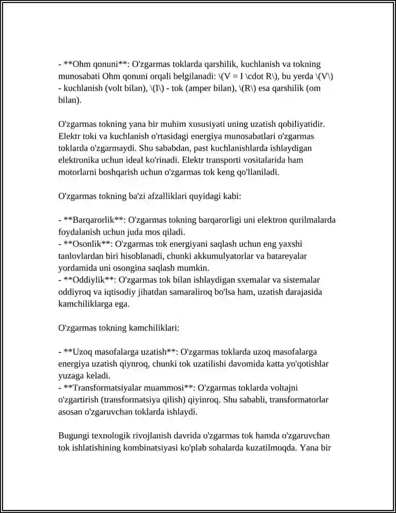 UZGARMAS TOK QONUNLARI 4