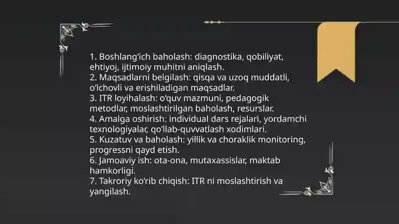 Inklyuziv ta'limni keng ta'limiy amaliyotiga algoritimlar 4