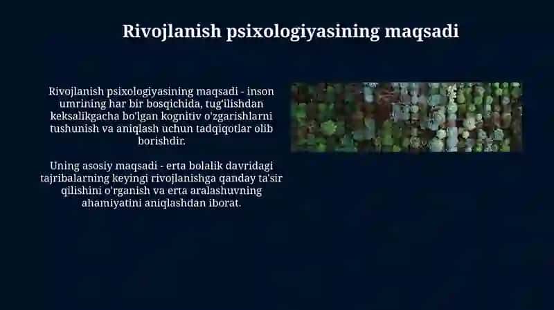 Rivojlanish psixologiyasining predmeti 4