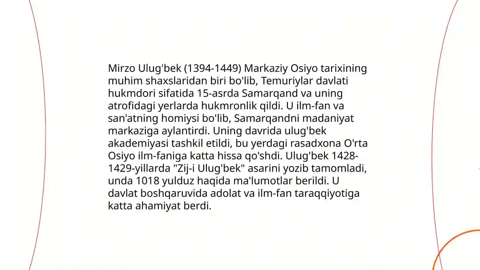Mirzo Ulug'bek davlat arbobi va buyuk sarkarda 4