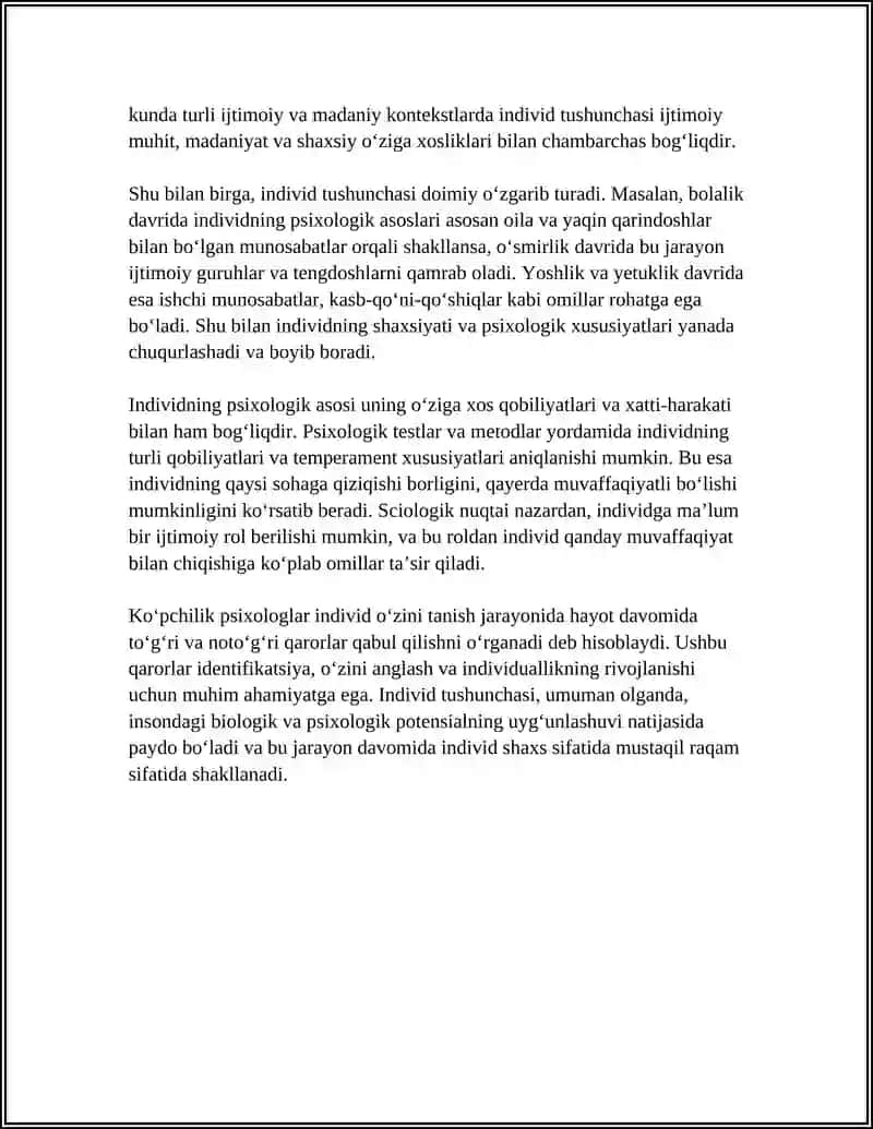 17-INDIVID, SHAXS, INDIVIDUALLIK TUSHUNCHALARI 4