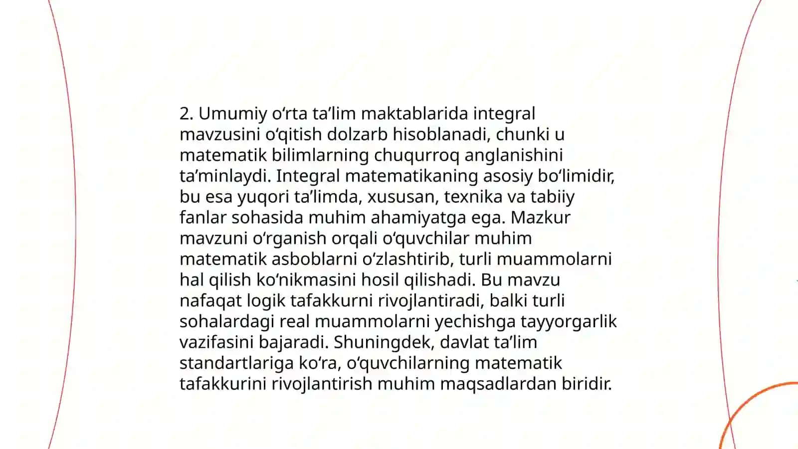 Integral mavzusini oʻqitish metodikasi 4