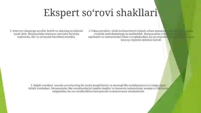 Ekspert Sòrovining Turlari Va Shakllari 4