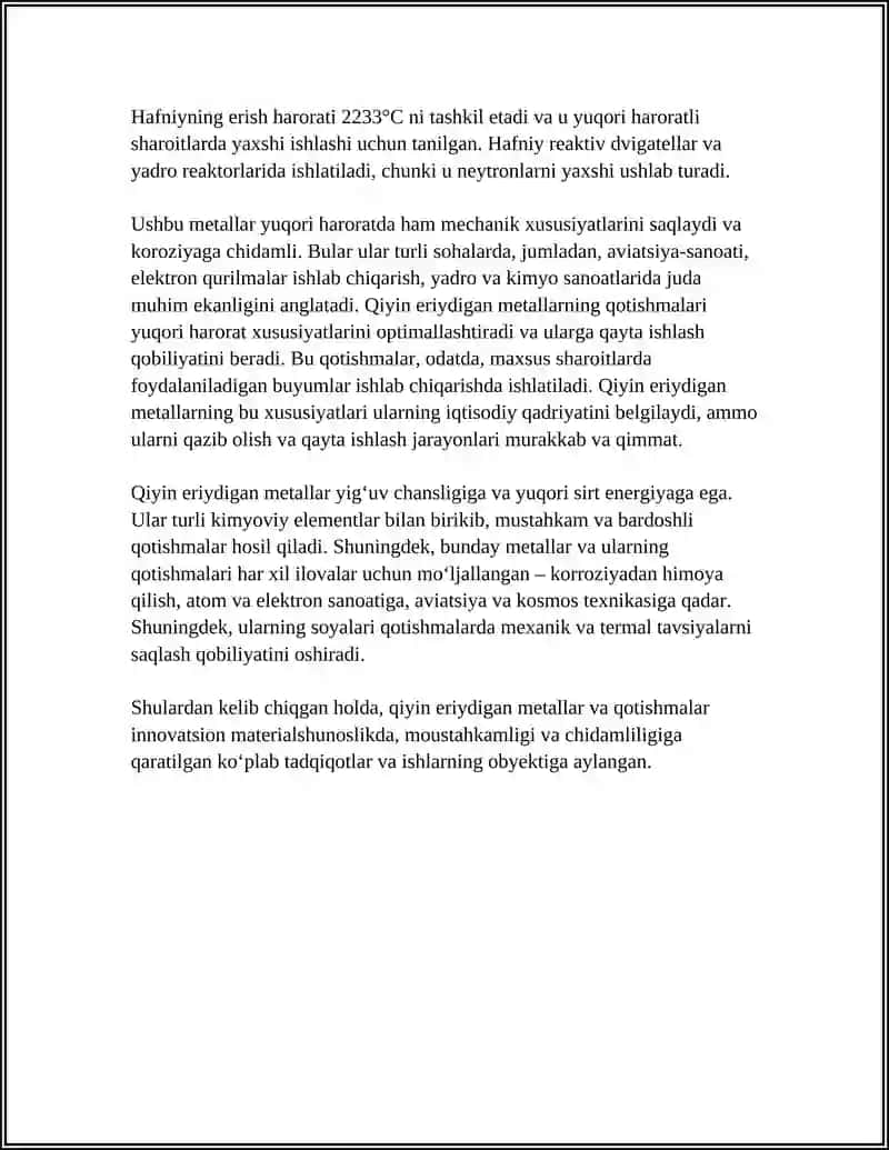 QIYIN ERIYDIGAN METALL VA QOTISHMAIAR 4