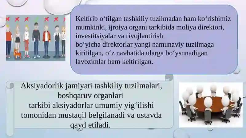 Aksiyadorlik jamiyatlarida boshqaruv organlari 4