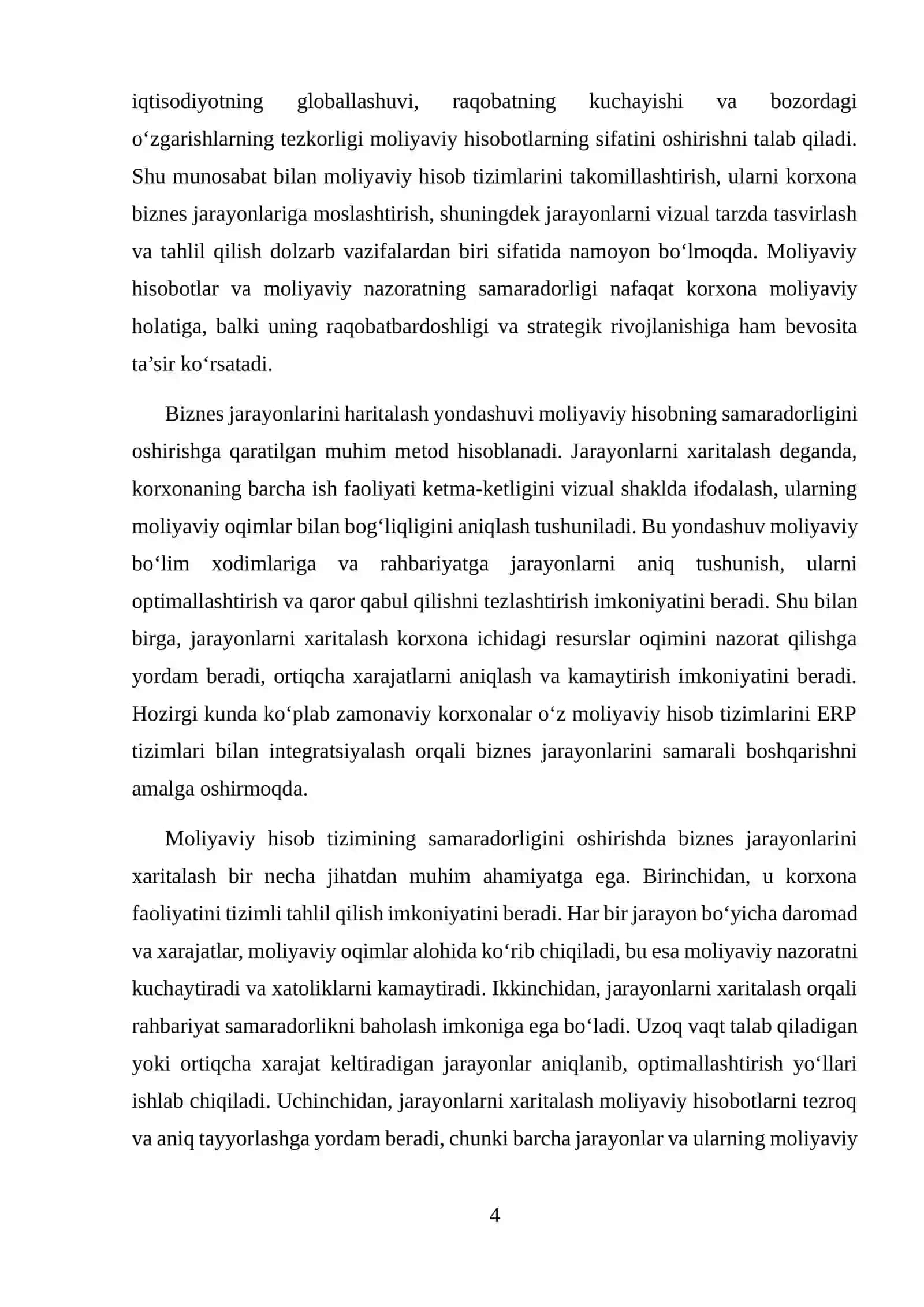 MOLIYAVIY HISOBDA BIZNES JARAYONLARINI HARITALASH YONDASHUVI 4