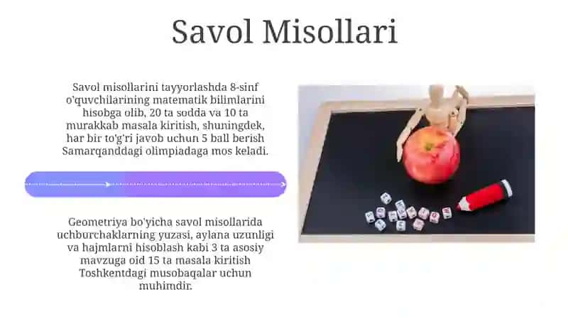 Matematika Viktorinasi: 8-sinf o'quvchilari uchun 4