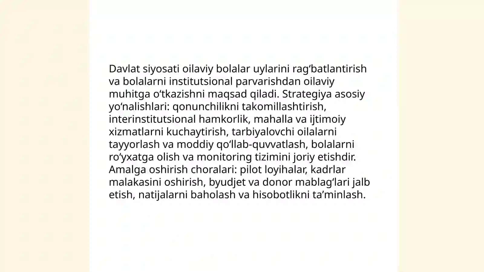 Oʻzbekistonda oilaviy bolalar uyining tashkil etilishi 4