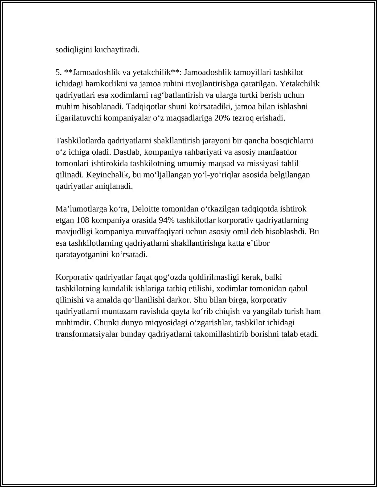 STRATEGIYANI QUVVATLOVCHI KORPORATIV MADANIYAT YARATISH 4