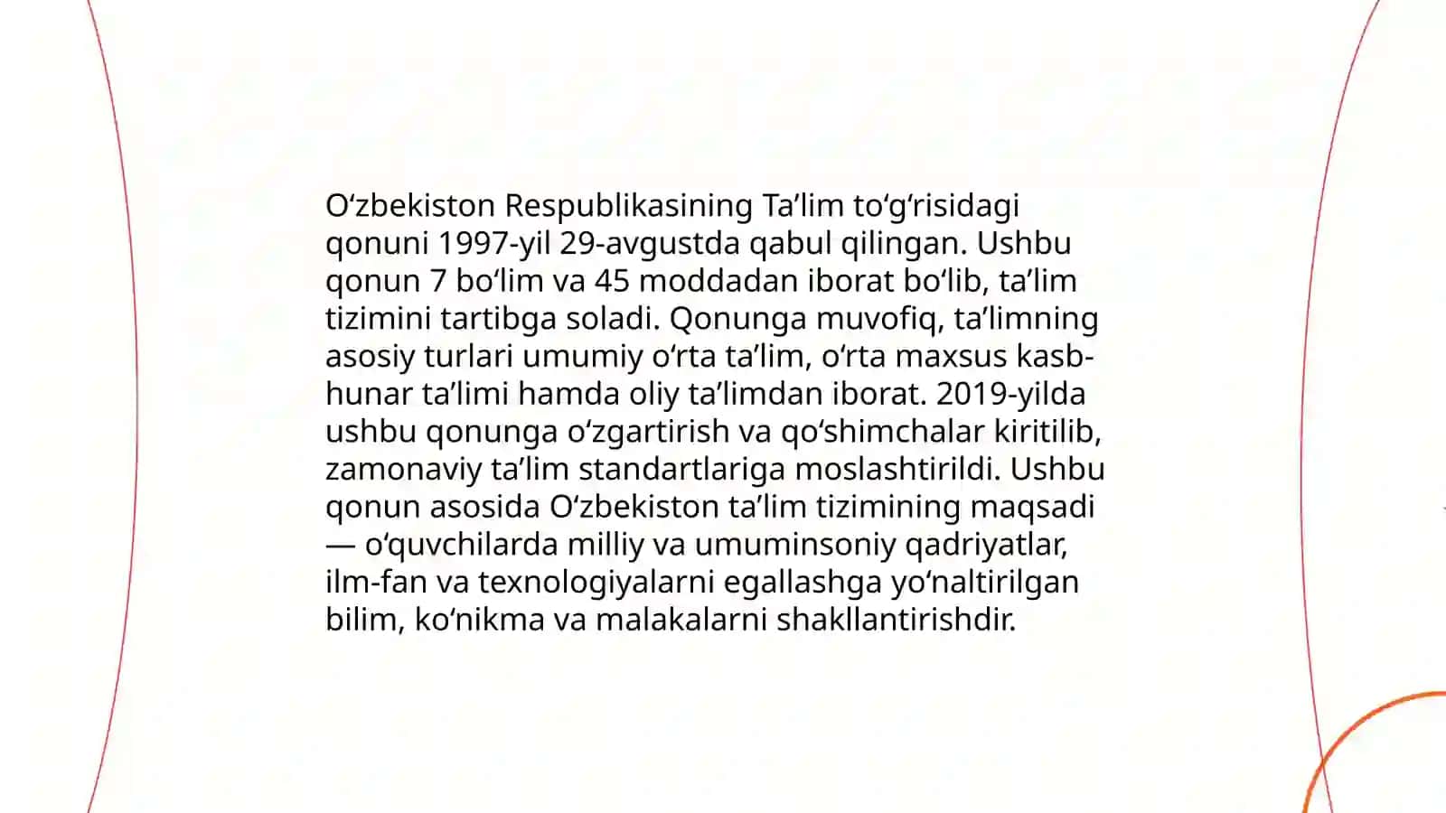 Ta’lim tizimining huquqiy-me’yoriy asoslari 4