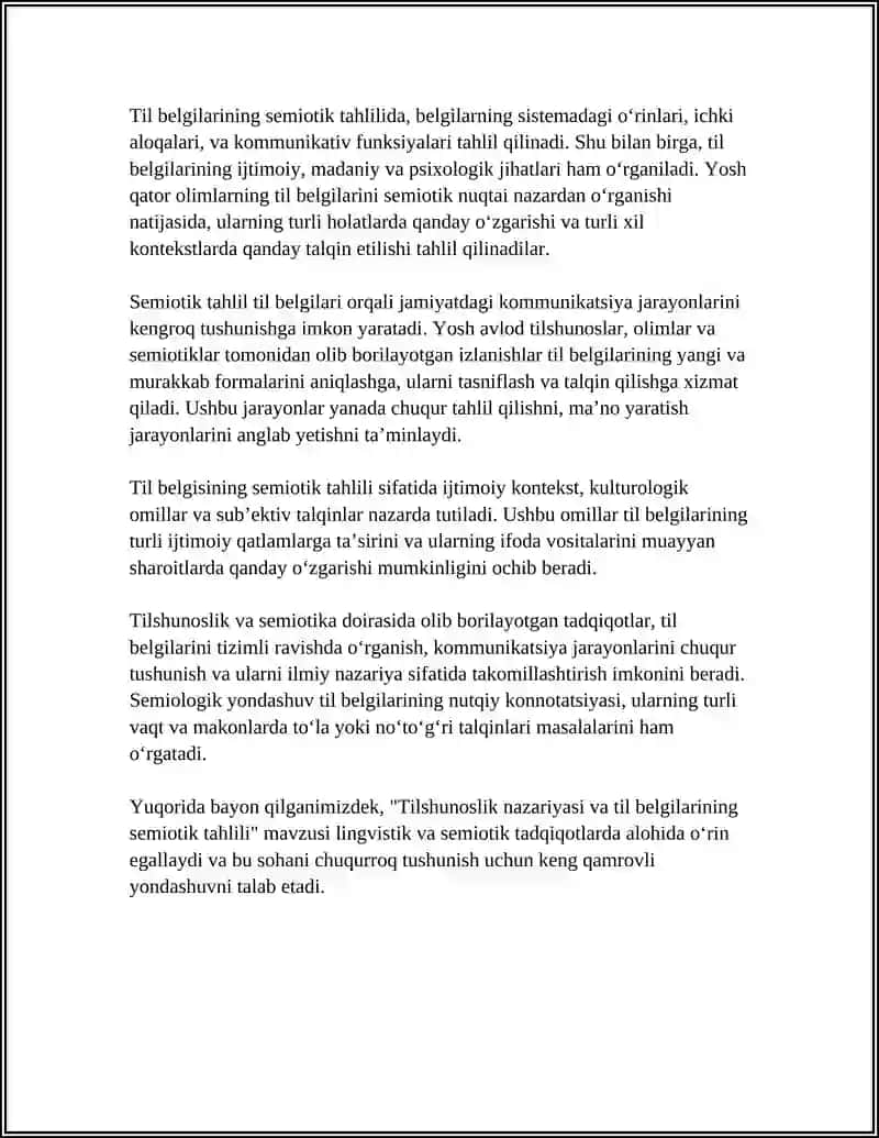 Tilshunoslik va Semiotika 4