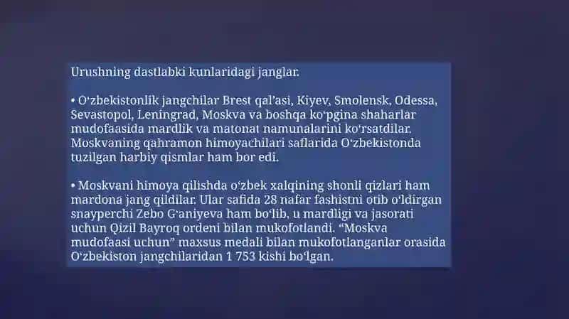 O’zbekistonlik jangchilarning frontda jasorati 4