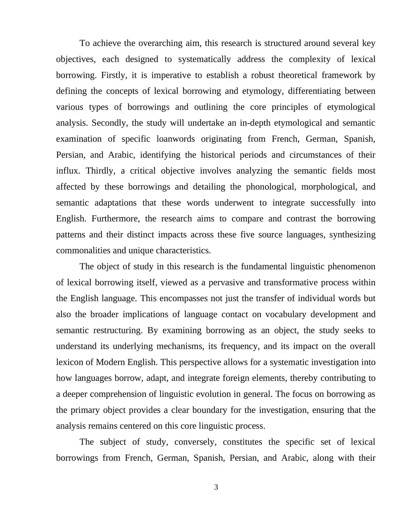 Borrowings from French, German, Spanish, Persian, and Arabic in Modern English: Etymological and 4