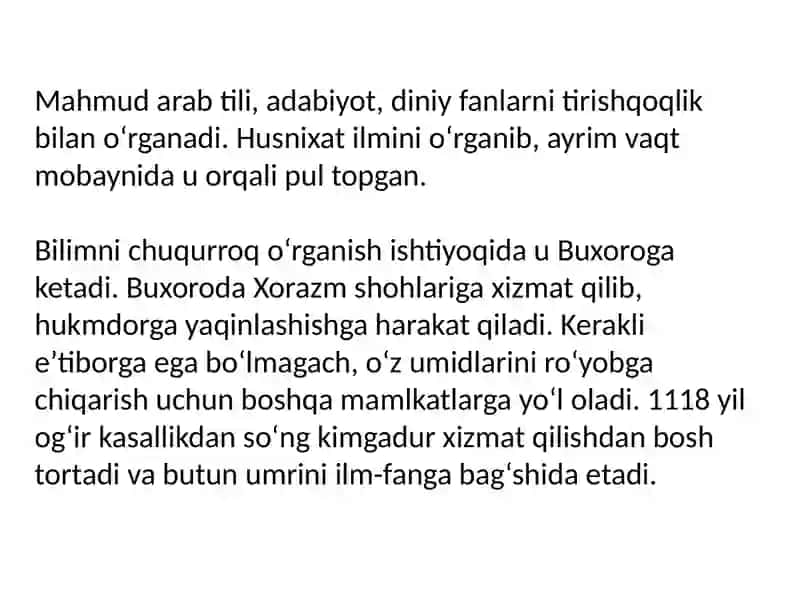 Abu-l-Qosim Mahmud binu Umar az-Zamaxshariy 4