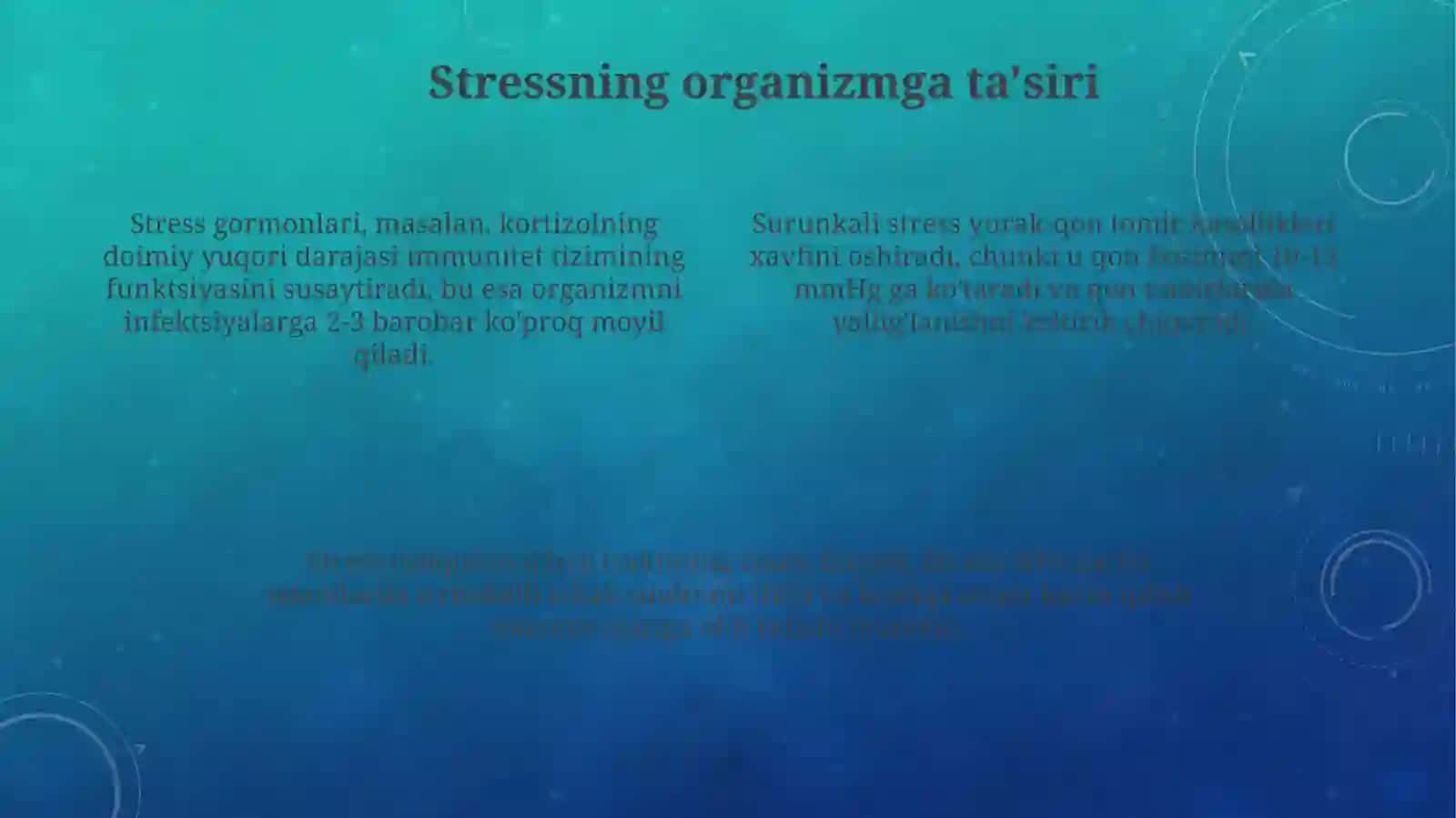 Stress va uning salomatlikka ta'siri 4