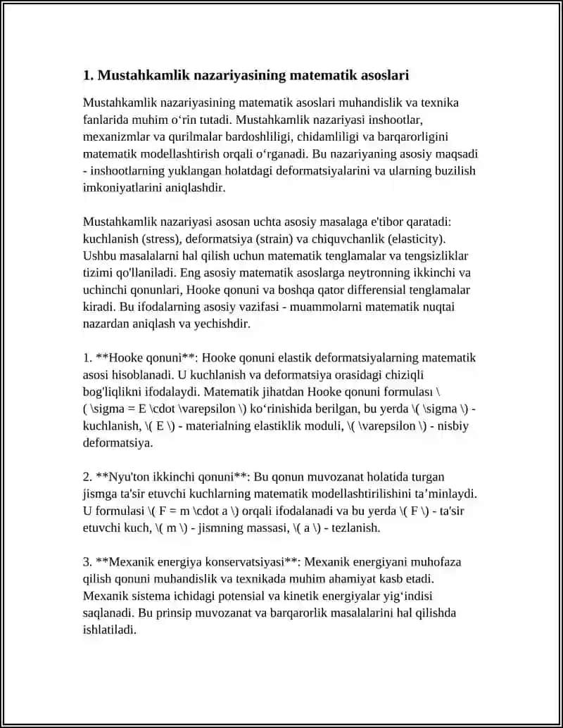 VALLARNI MUSTAHKAMLIKKA HISOBLASHNING ANIQLASHTIRILGAN VA TAQRIBIY USULI 4