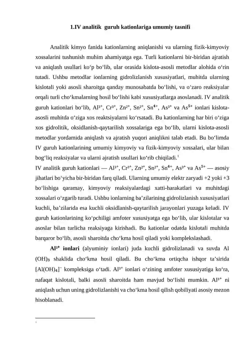 IV GURUH KATIONLARI 4