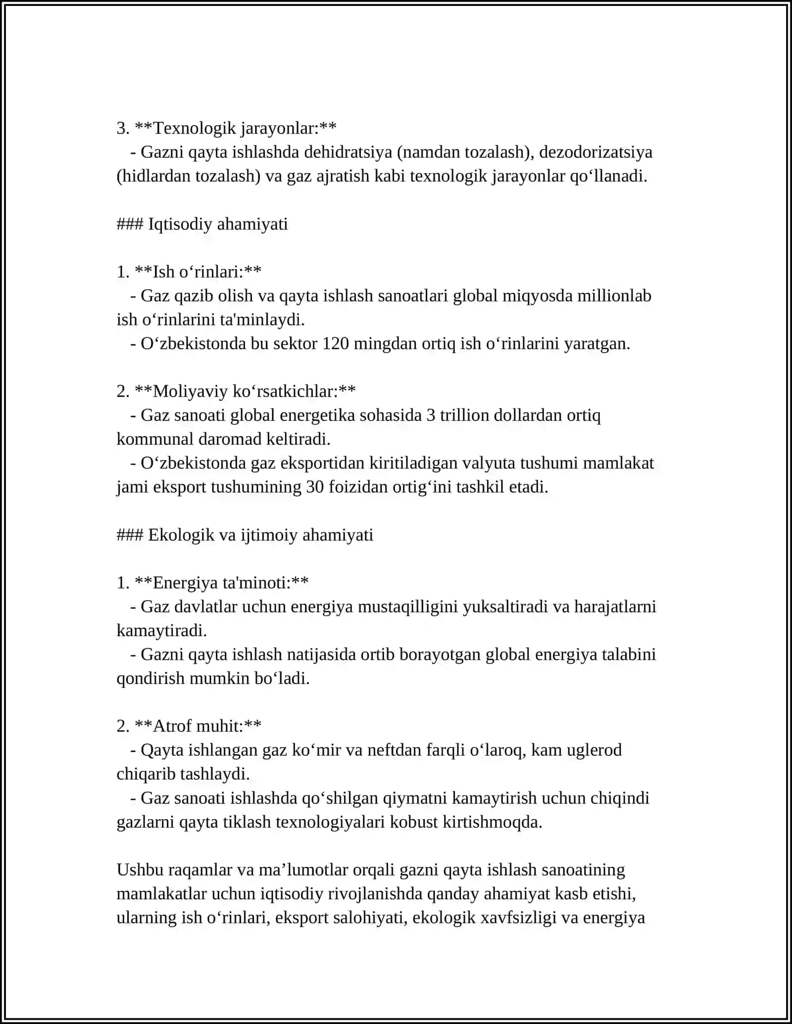 RESPUBLIKAMIZDA GAZNI QAYTA ISHLASH SANOAT RIVOJLANISHI 4