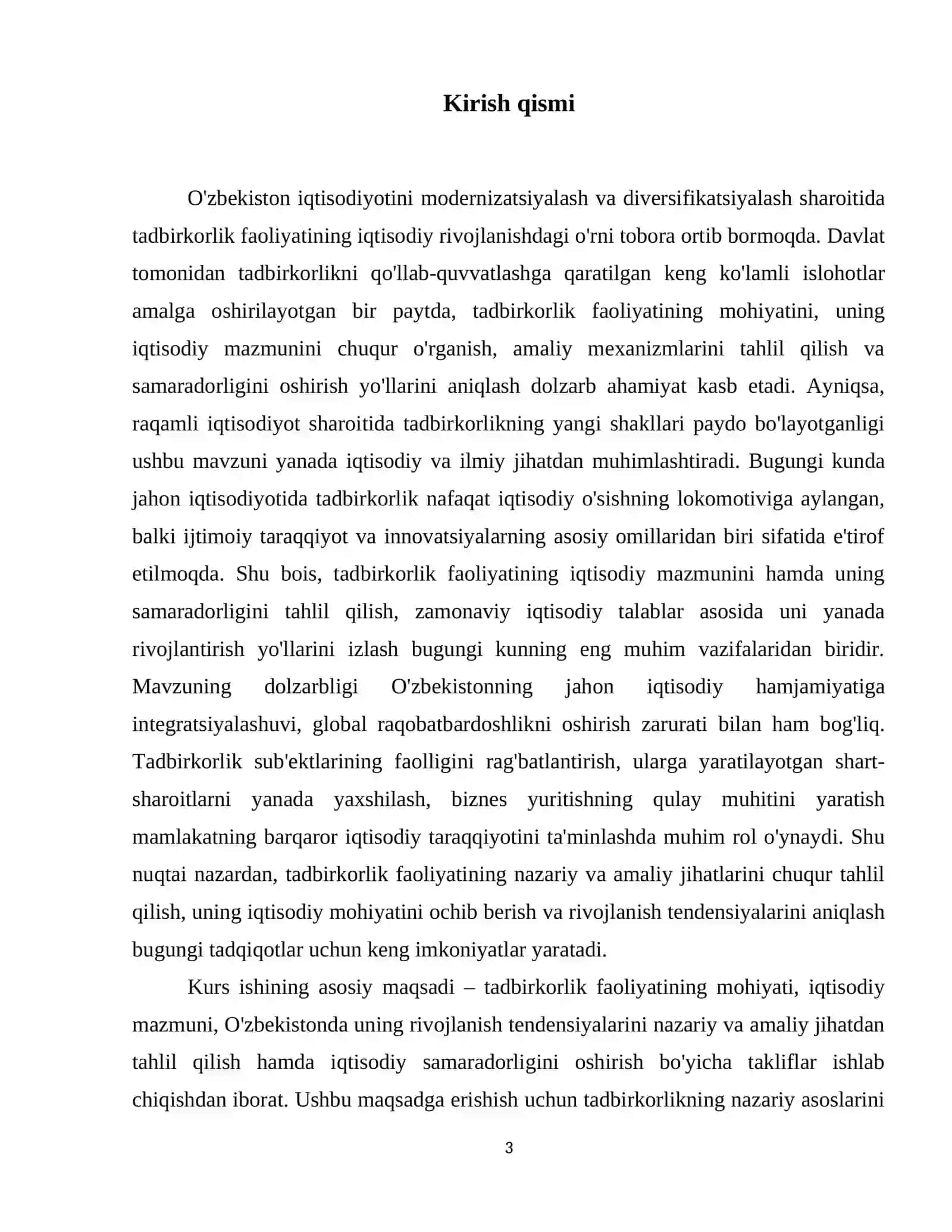 Tadbirkorlik faoliyatining mohiyati va iqtisodiy mazmuni 4