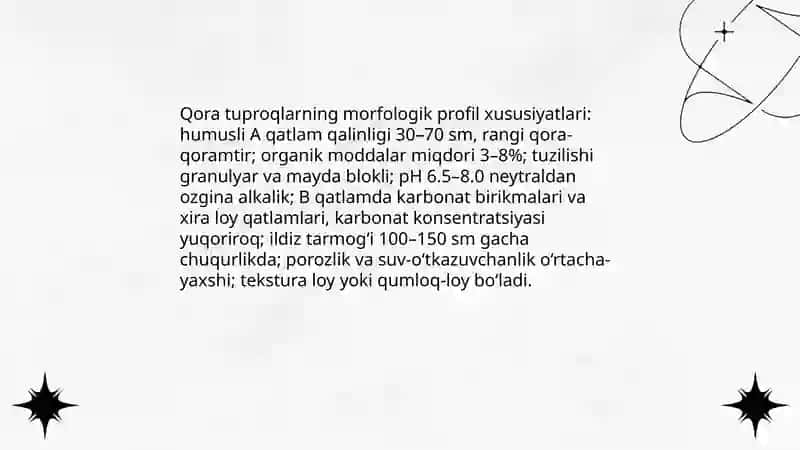 О‘rmon-dasht va dasht mintaqasining qora tuproqlari 4