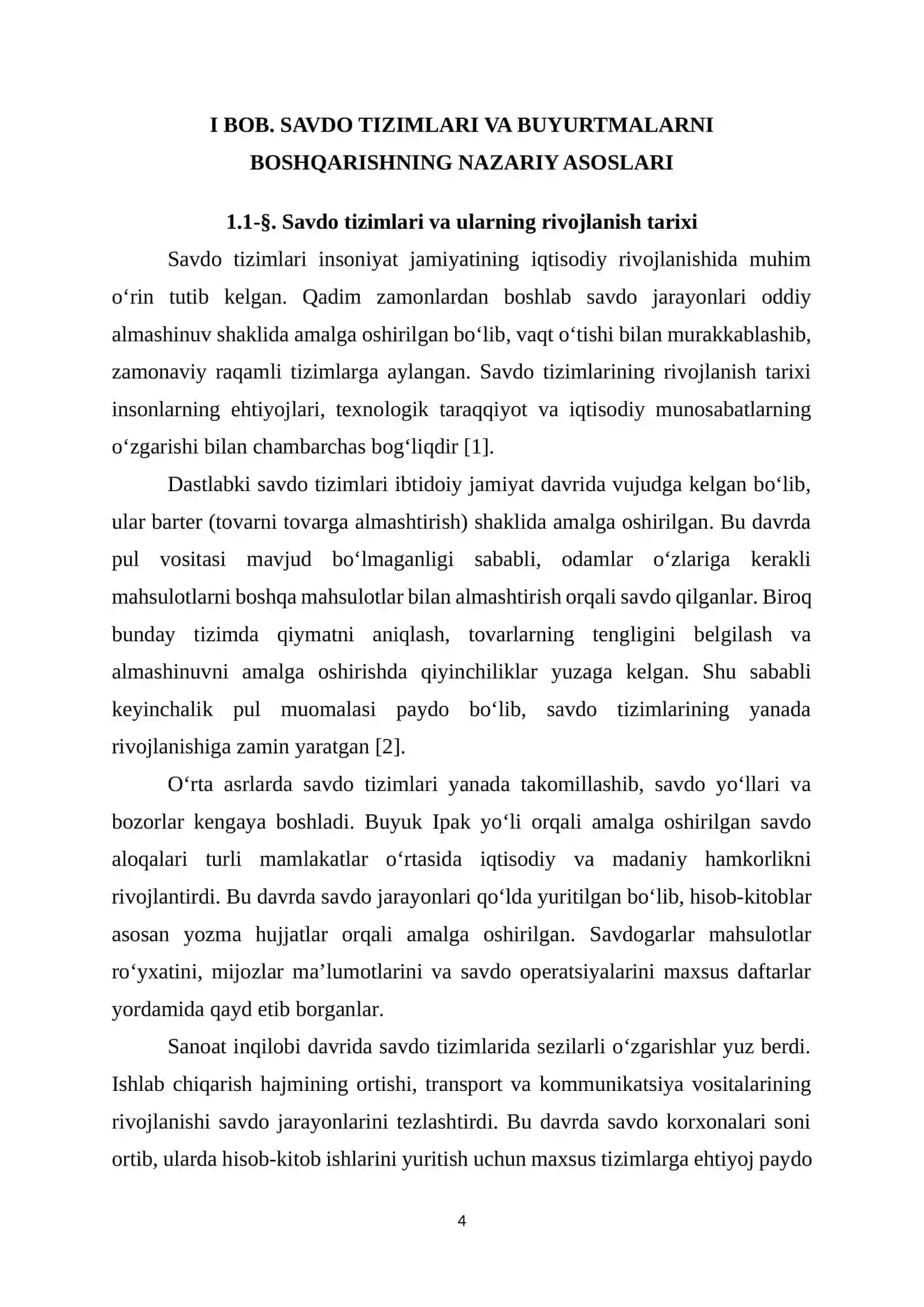 SAVDO TIZIMLARI VA BUYURTMALARNI BOSHQARISHNING NAZARIY ASOSLARI 4