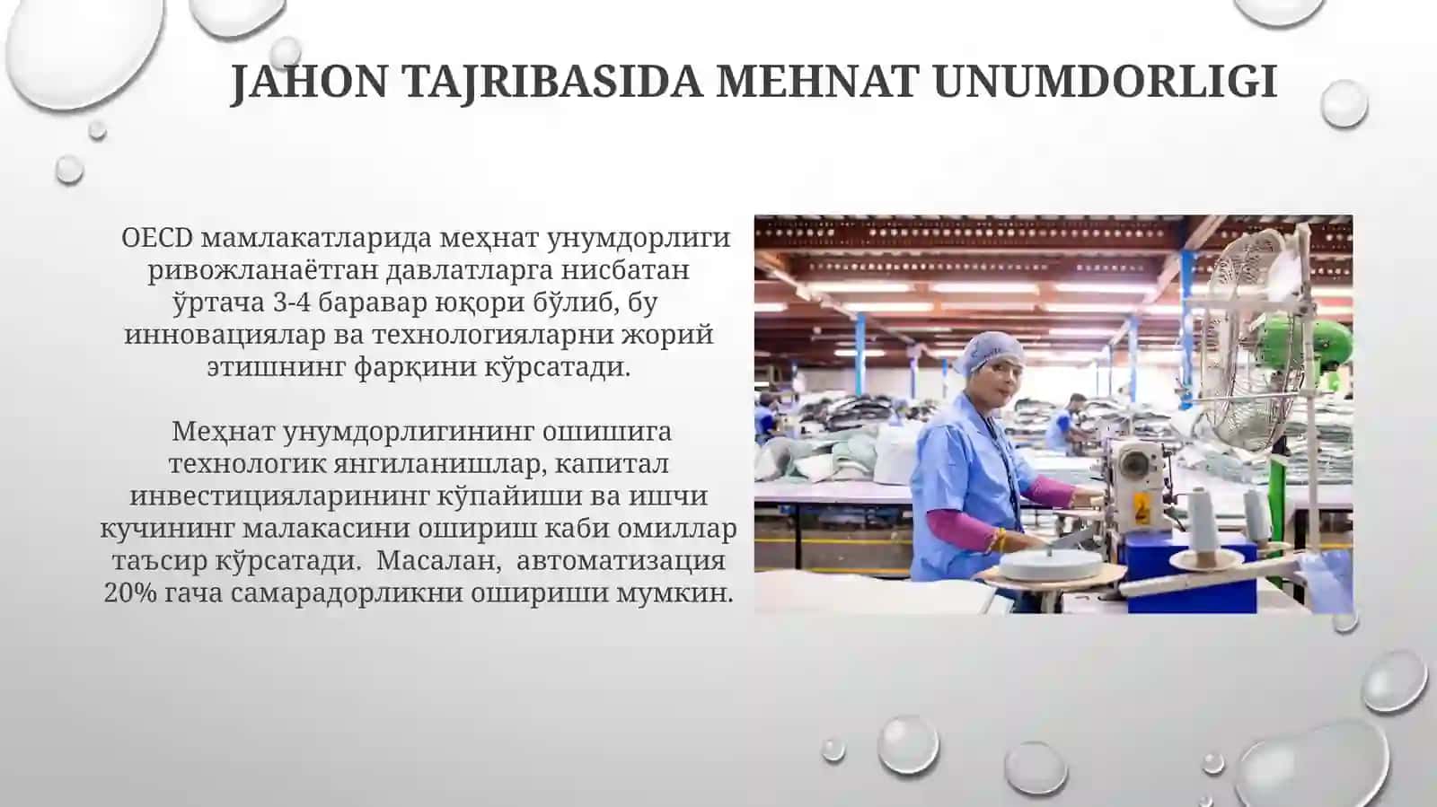 Bozor Iqtisodiyoti va Mehnat Unumdorligi 4