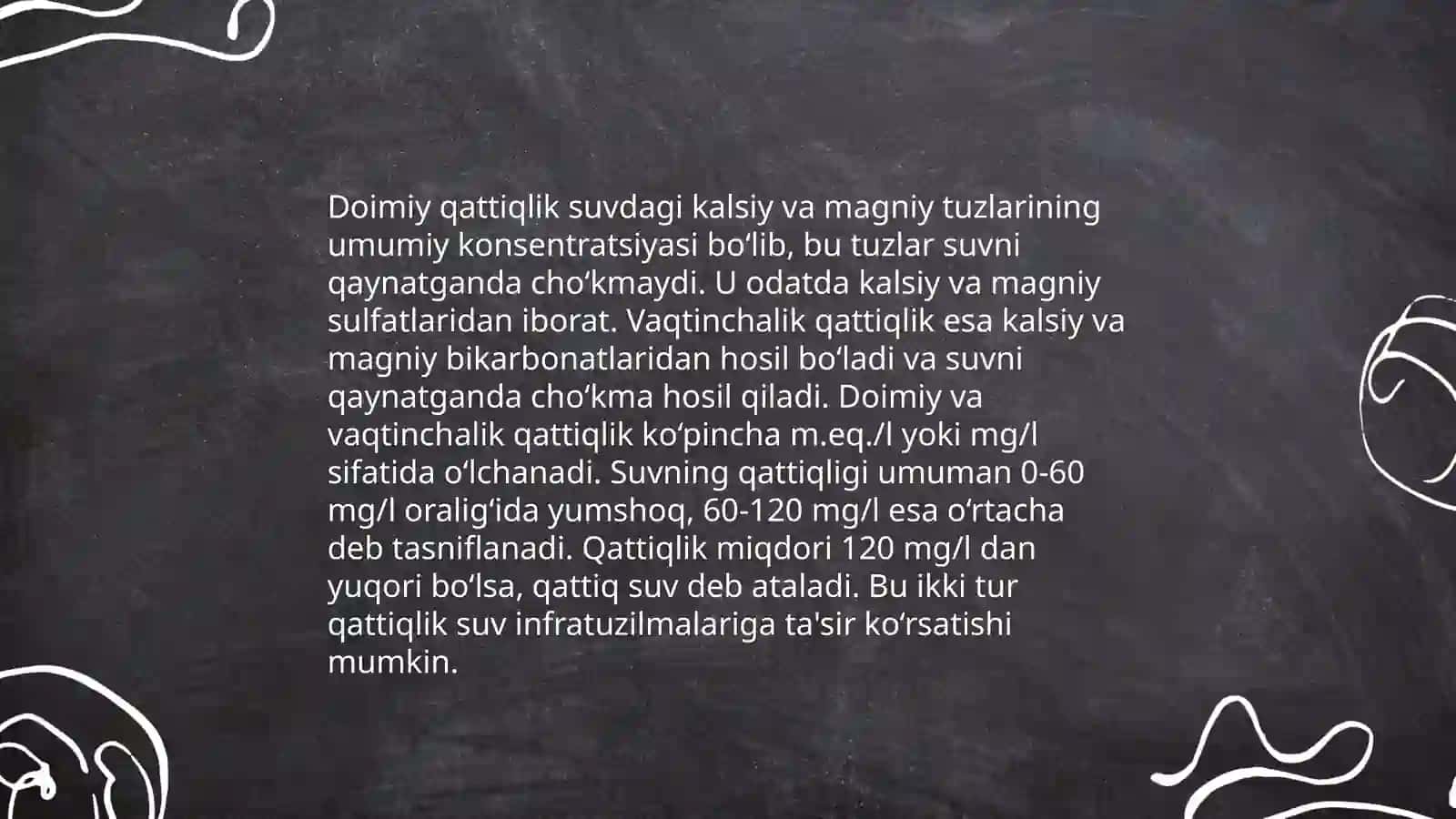 Suvning qattiqligi va uni yumshatish usullari 4