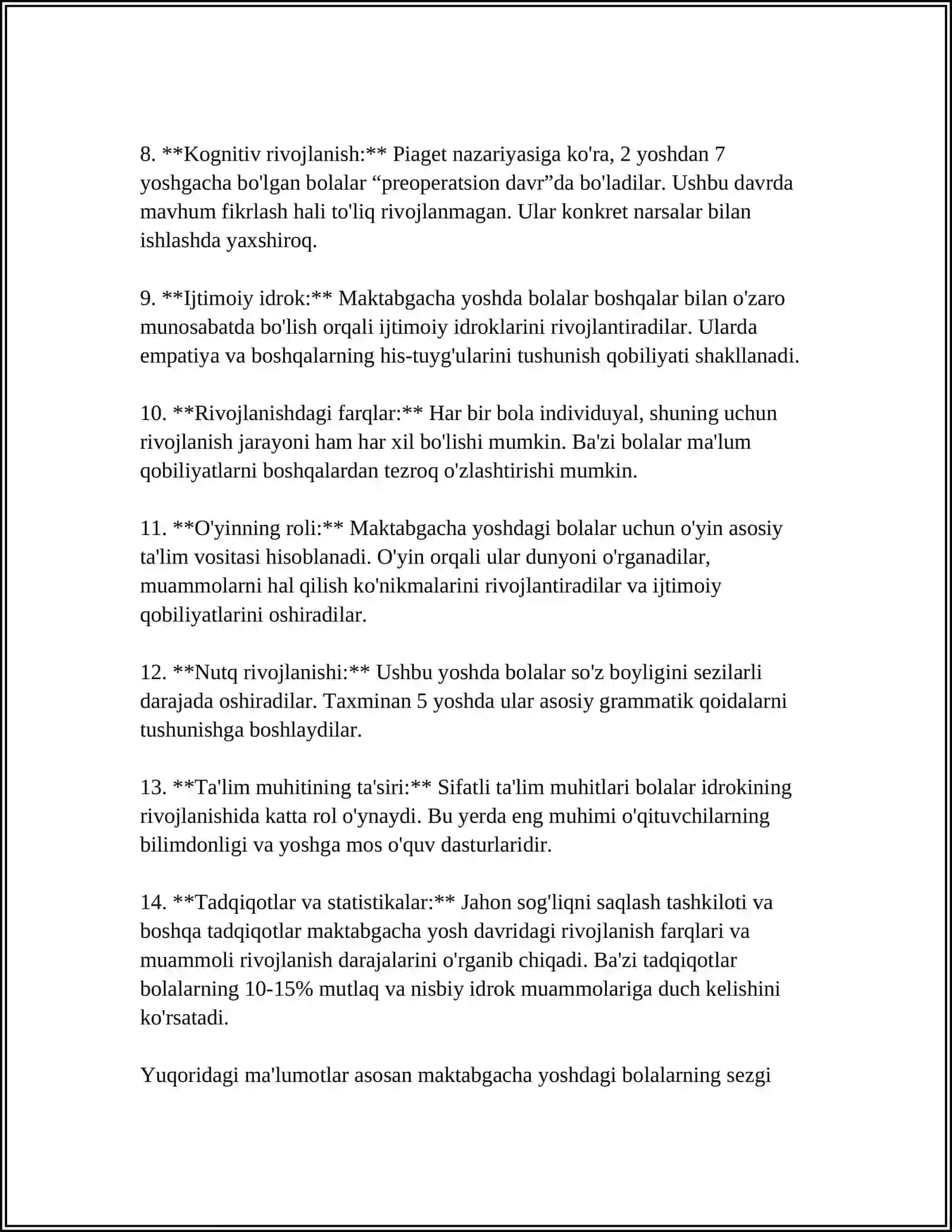 MAKTABGACHA YOSH DAVRIDA PSIXIK RIVOJLANISH XUSUSIYATLARI 4