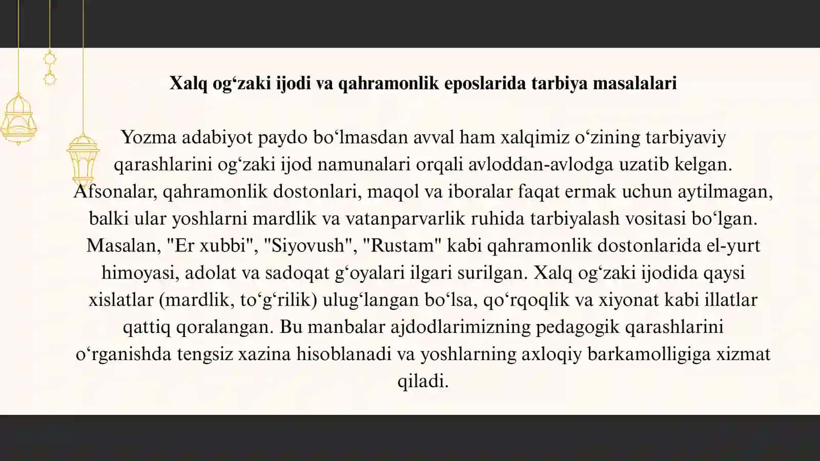 Eng qadimgi ma’rifiy yodgorliklarda ta’lim-tarbiya masalalarining yoritilishi 4