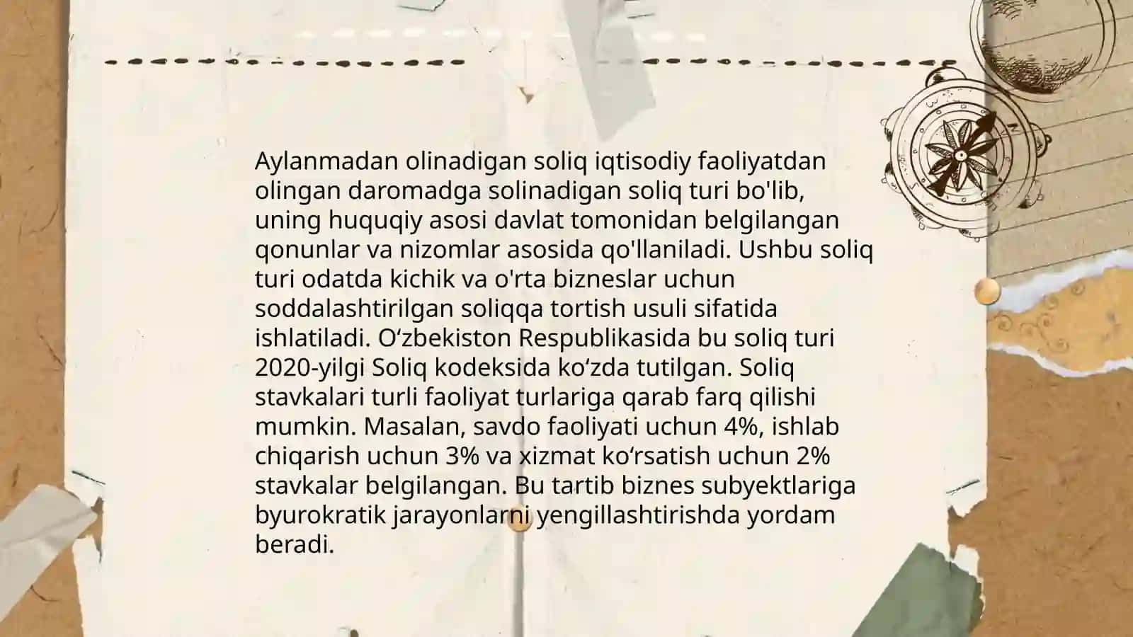 Aylanmadan olinadigan soliq va uning to'lovchilari haqida tushuncha 4