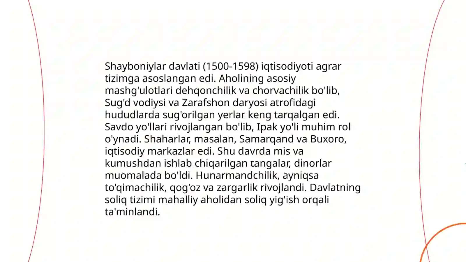 Shayboniylar Ashtarxoniylar davlati iqtisodiy va siyosiy geografiyasi 16-13-asrni birinchi yarmi 4