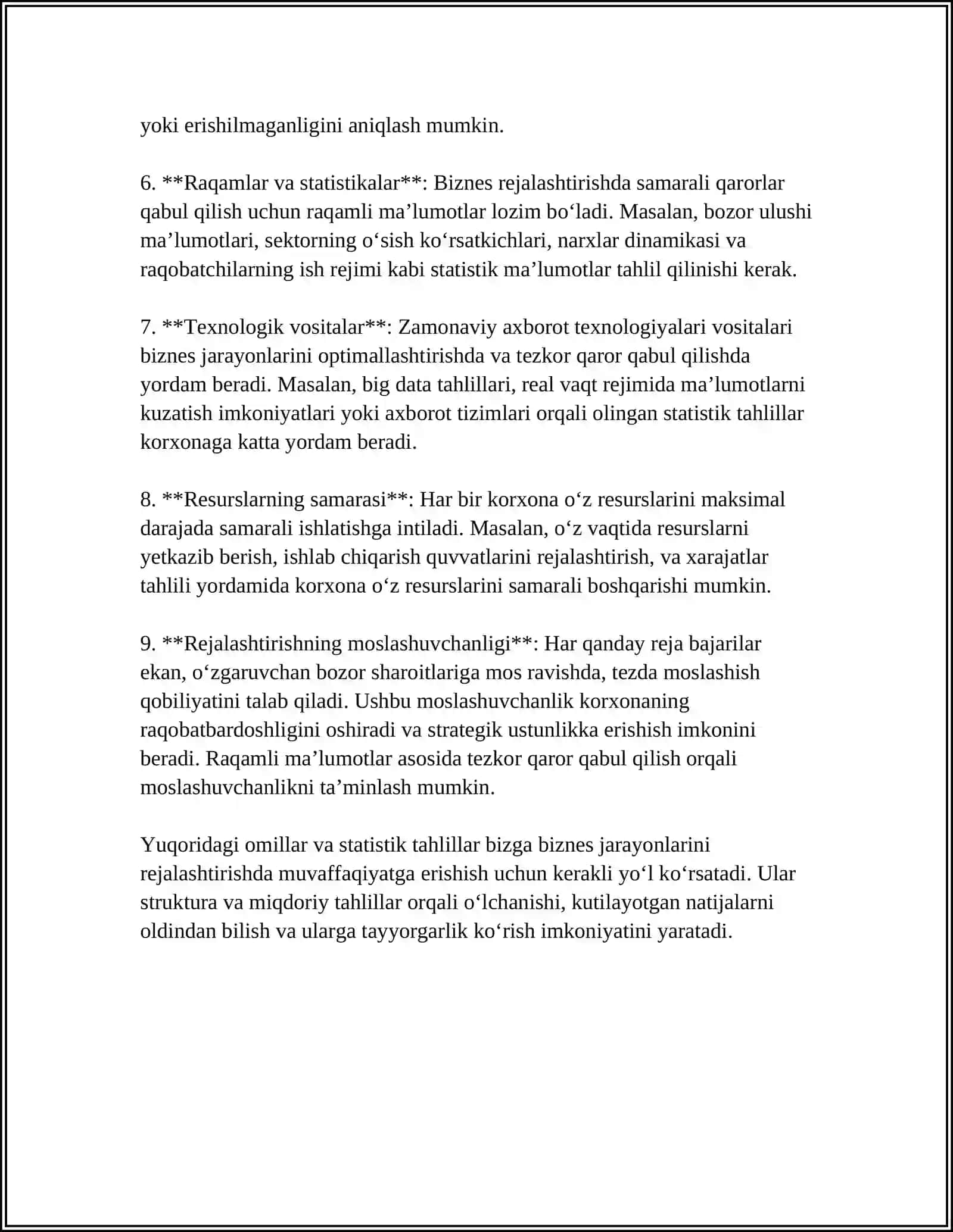 BIZNESNI BOSHQARISHNI O‘ZIGA XOS XUSUSIYATLARI 4