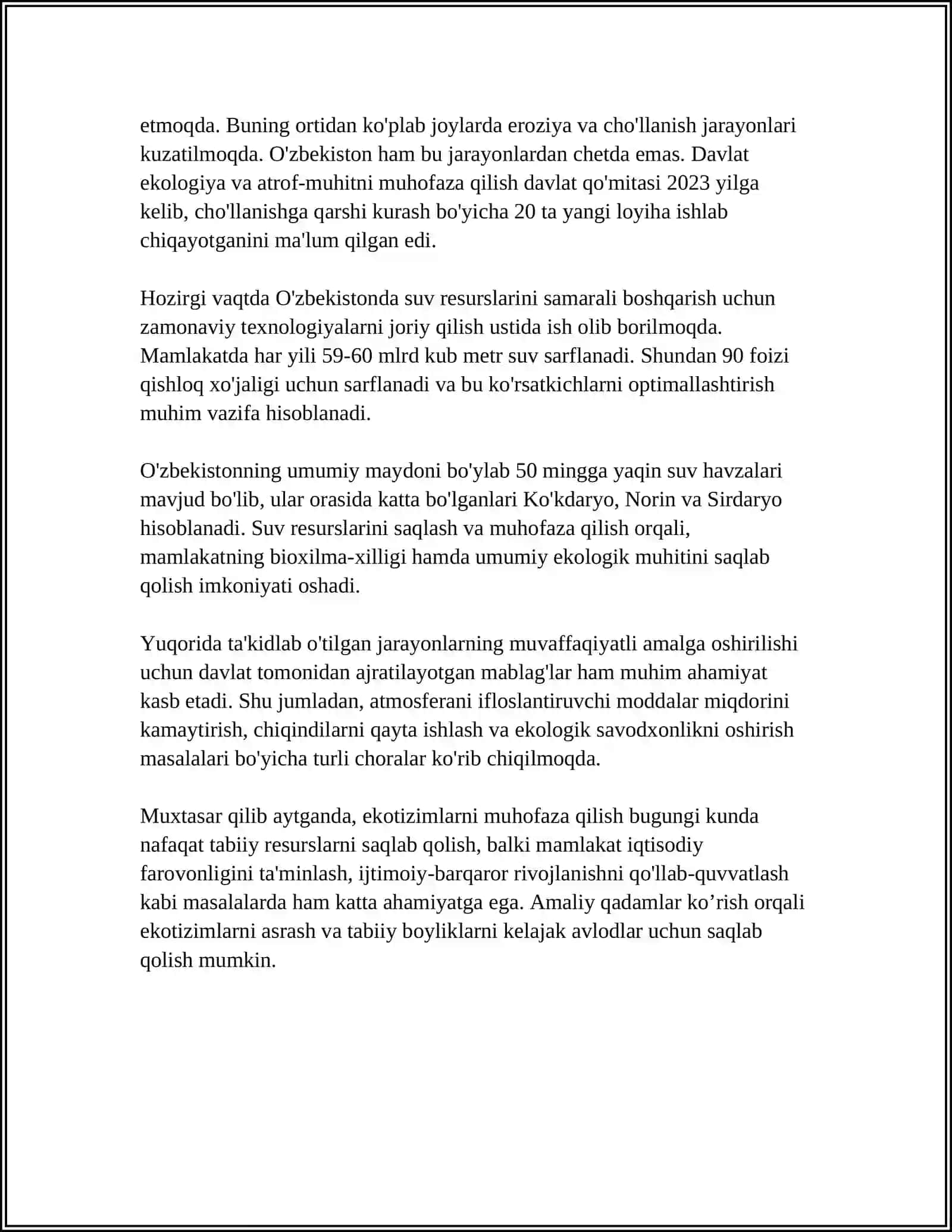 TABIATNI MUHOFAZA QILISH 4