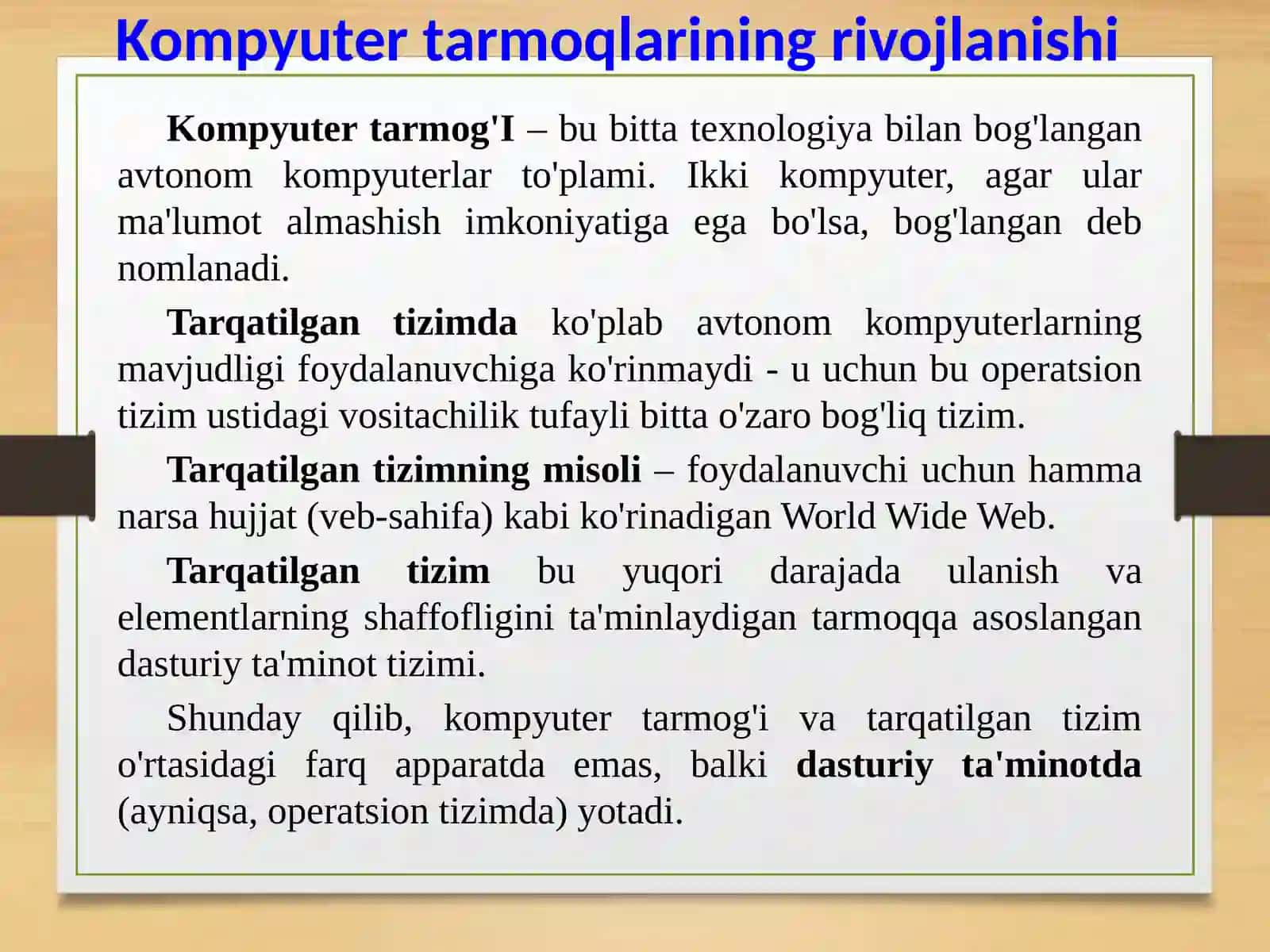 Kompyuter tarmoqlarining rivojlanishi 4