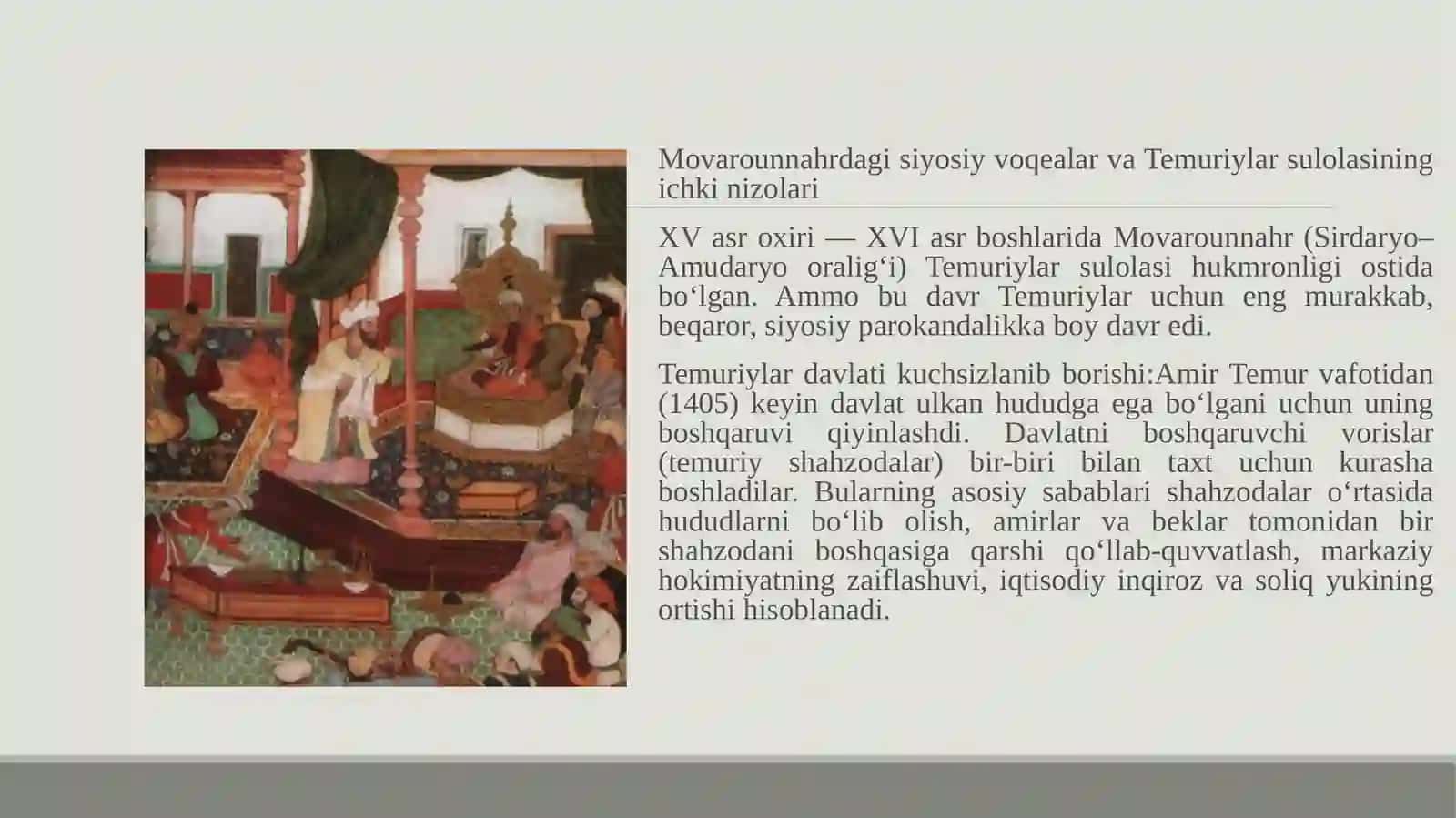 “Boburnoma” asarida Temuriylar tarixi 4