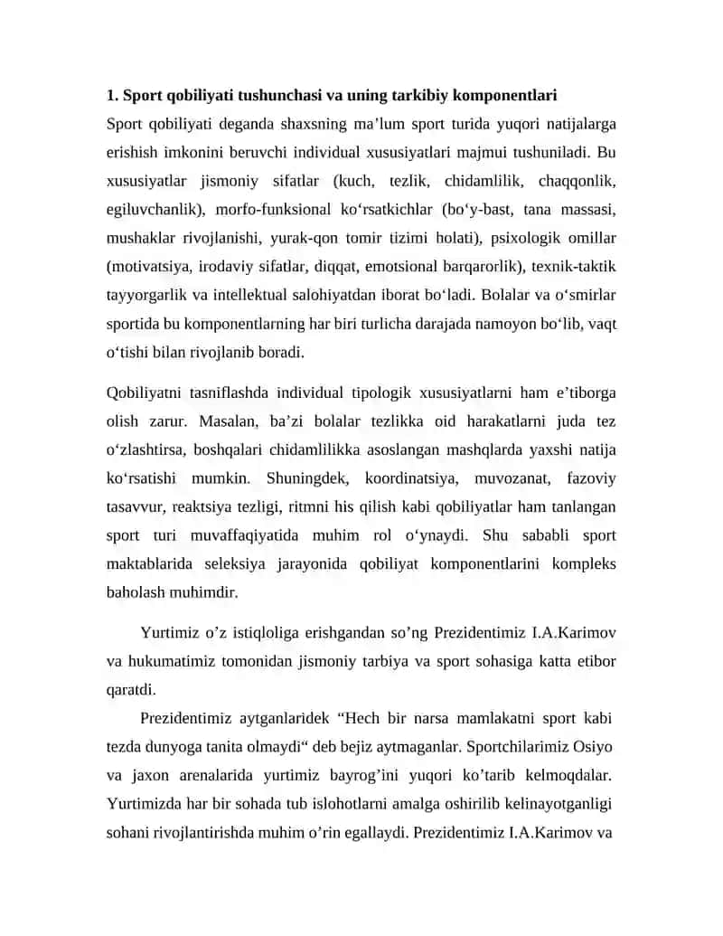 Sportda Saralash, Modellashtirish va Bashorat Qilish 4