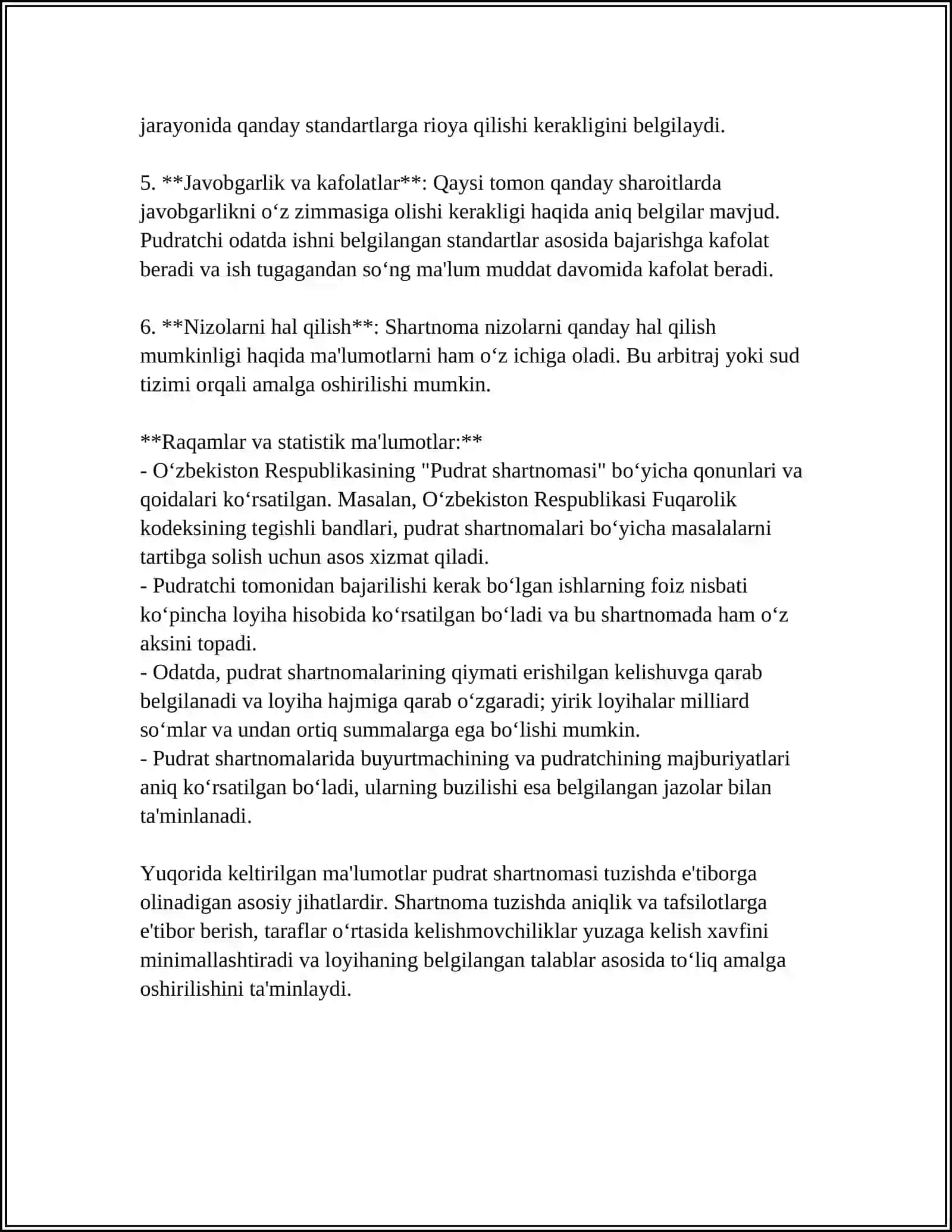 PUDRAT SHARTNOMASI VA UNING TURLARI 4