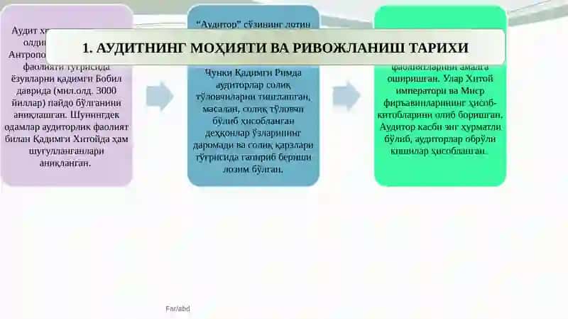 Аудитга умумий тавсиф 4