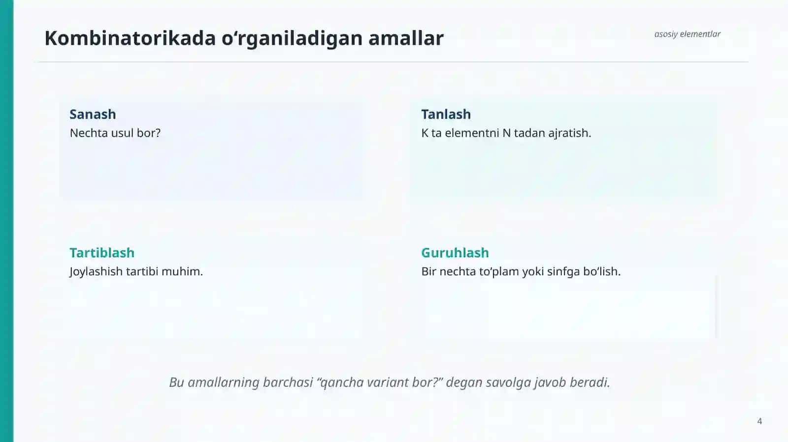 ASOSIY ELEMENTLARI 4