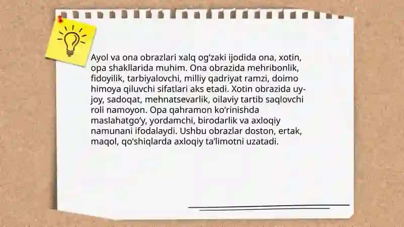 Xalq ogʻzaki ijodidagi an'anaviy obrazlar 4