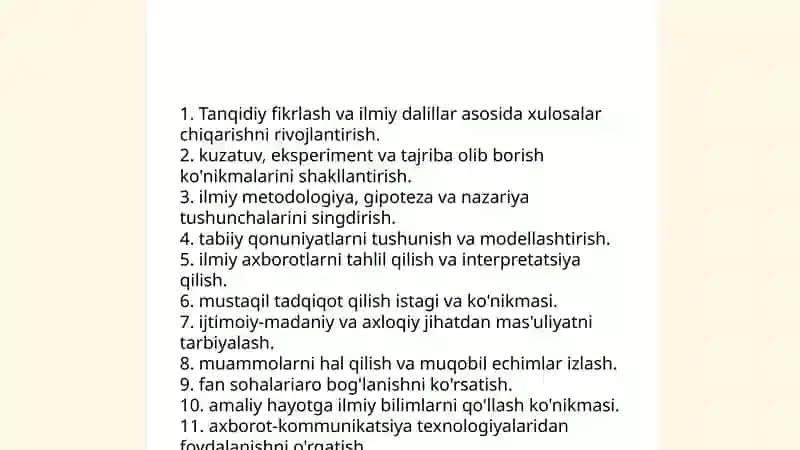 Tabiiy fanlar nazariyasi va metodikasi faning asosiy maqsad va vazifalari 4