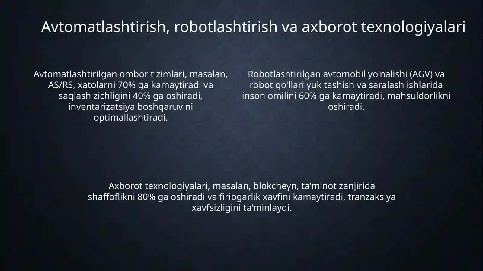 Logistikaning texnikavat texnologiya fanlari bilan aloqadorligi 4