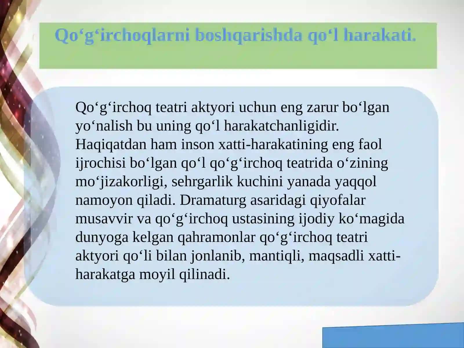 Sahnalashtirish faoliyati jarayonida bolalarda ijodkorlikni rivojlanishi metodlari 4
