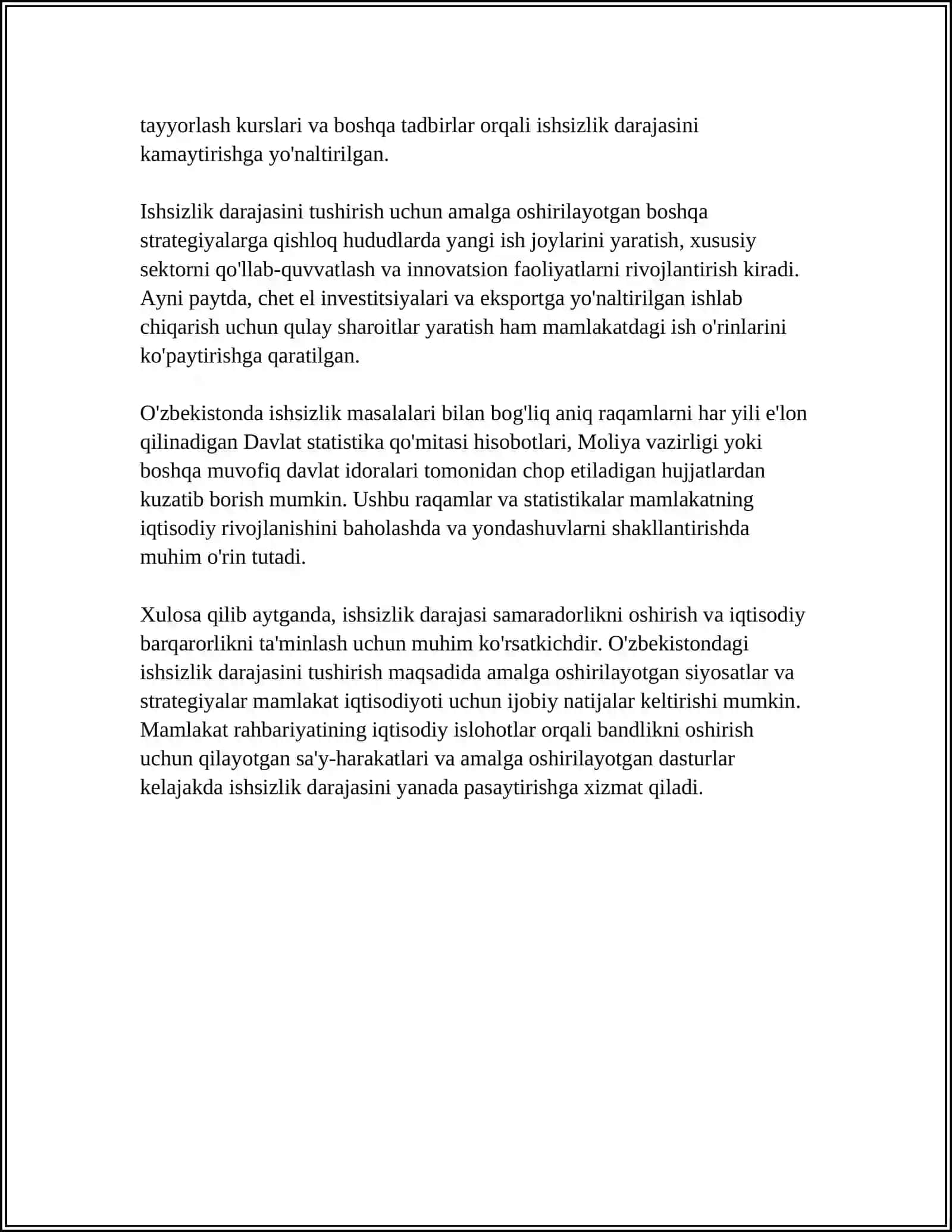 MAKROIQTISODIY INDEKATORLARNI ISHLAB CHIQARISH 4