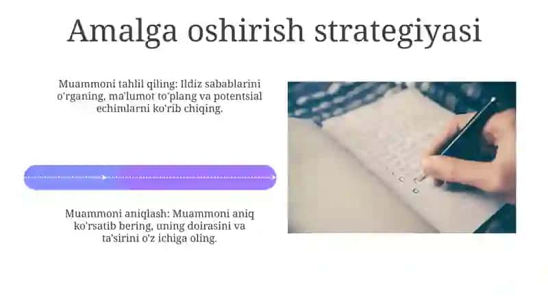 Yechim Rejasi va Rivojlantirish 4
